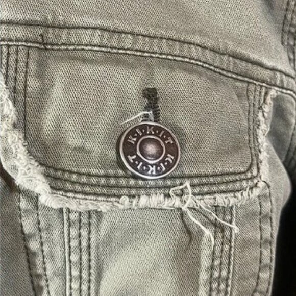 KIKIT JEANS Canvas Jacket With Raw Edges - Picture 2 of 3
